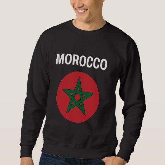 Marokko Flag Modern Sweatshirt (Vorderseite)
