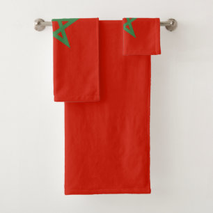 Marokko-Flagge Badhandtuch Set