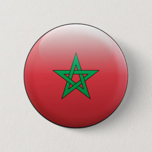 Marokko-Flagge Button