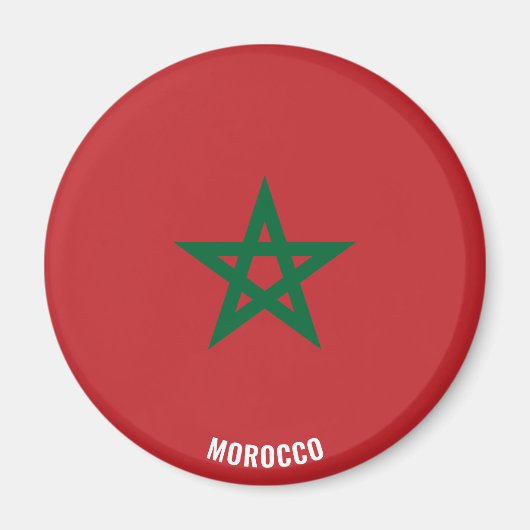 Marokko Flagge Charming Patriotic Magnet (Vorne)