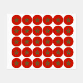 Marokko-Flagge Etiketten (Blatt)