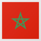 Marokko-Flagge Fensteraufkleber (Blatt)
