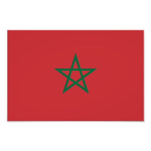 Marokko-Flagge Fotodruck (Vorne)