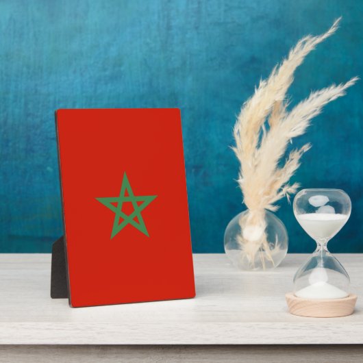 Marokko-Flagge Fotoplatte (Seite)