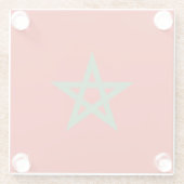 Marokko-Flagge Glasuntersetzer (Rückseite)