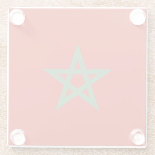 Marokko-Flagge Glasuntersetzer (Rückseite)