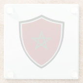 Marokko-Flagge Glasuntersetzer (Rückseite)