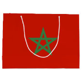 Marokko-Flagge Große Geschenktüte (Rückseite)