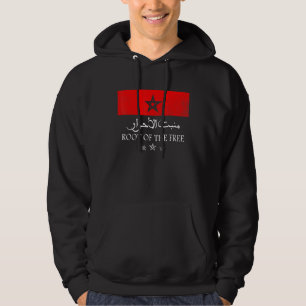 Marokko-Flagge im Vintage-Stil Retro-Nationalflagg Hoodie