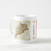 Marokko-Flagge + Karten-Tasse Kaffeetasse (Vorderseite Links)