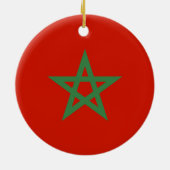Marokko-Flagge Keramik Ornament (Hinten)