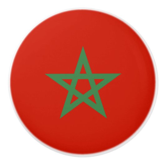 Marokko-Flagge Keramikknauf (Vorderseite)