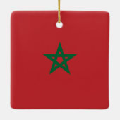 Marokko-Flagge Keramikornament (Rückseite)