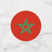 Marokko-Flagge Konfetti (Klein Vorderseite)
