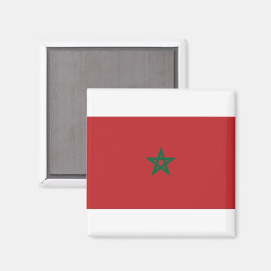 Marokko-Flagge Magnet (Vorderseite/Rückseite)