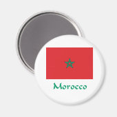 Marokko-Flagge Magnet (Vorderseite/Rückseite)
