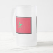 Marokko-Flagge Mattglas Bierglas (Vorderseite Links)