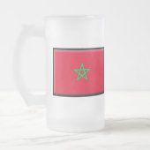 Marokko-Flagge Mattglas Bierglas (Links)