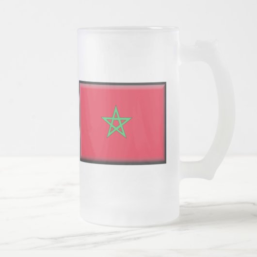 Marokko-Flagge Mattglas Bierglas (Rechts)