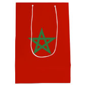 Marokko-Flagge Mittlere Geschenktüte (Rückseite)
