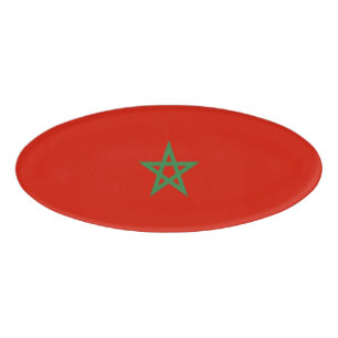 Marokko-Flagge Namenschild