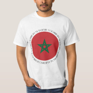 Marokko-Flagge Patriotische Kleidung  T-Shirt