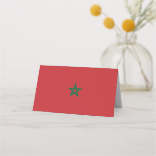 Marokko-Flagge Platzkarte