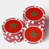 Marokko-Flagge Pokerchips (Stapel)