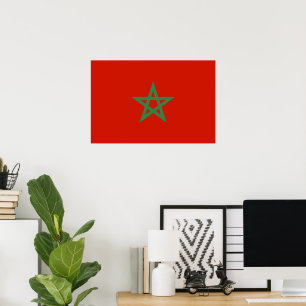 Marokko-Flagge Poster