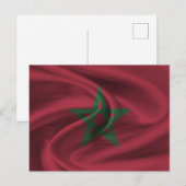 Marokko-Flagge Postkarte (Vorne/Hinten)