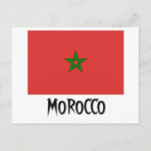 Marokko-Flagge Postkarte (Vorderseite)