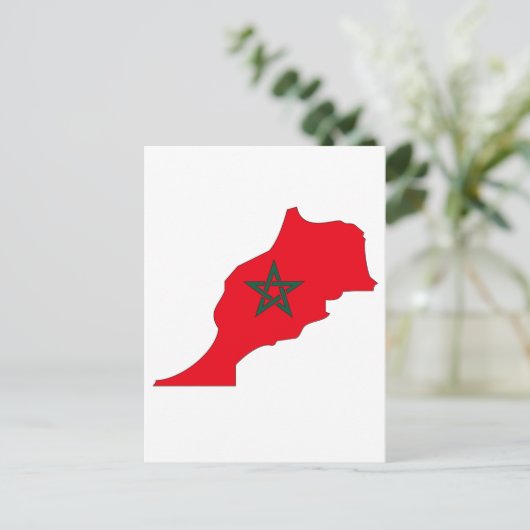 Marokko-Flagge Postkarte (Stehend Vorderseite)