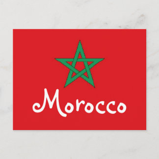 Marokko-Flagge Postkarte