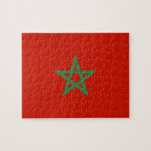 Marokko-Flagge Puzzle