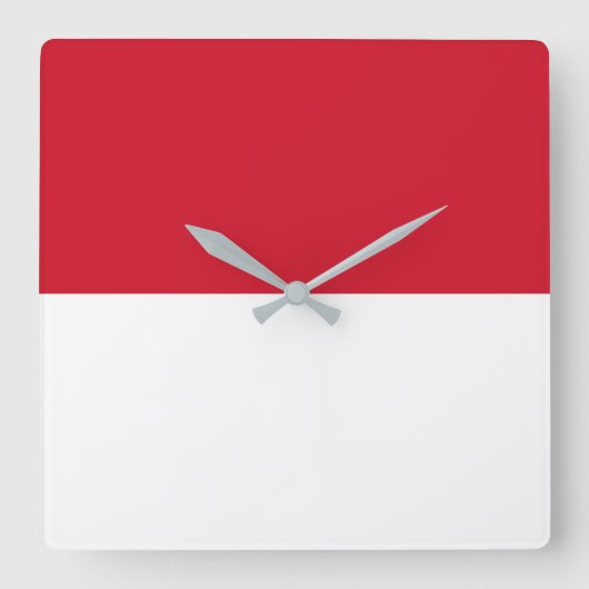 Marokko-Flagge Quadratische Wanduhr (Vorderseite)