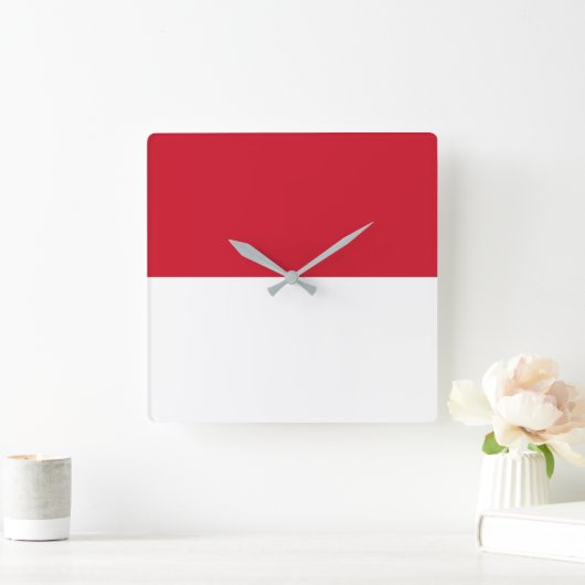 Marokko-Flagge Quadratische Wanduhr (Zuhause)