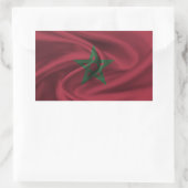 Marokko-Flagge Rechteckiger Aufkleber (Tasche)