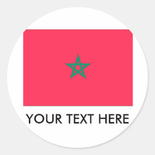 Marokko-Flagge Runder Aufkleber