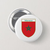 Marokko-Flagge Schild Button (Vorne & Hinten)
