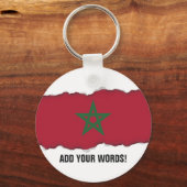 Marokko-Flagge Schlüsselanhänger (Vorderseite)