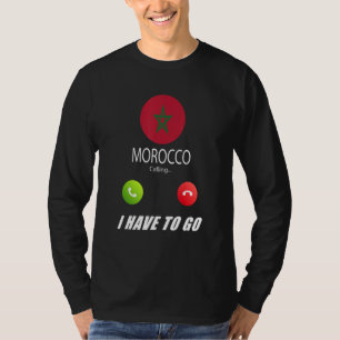 Marokko-Flagge Souvenir Marokko Ruft Ist Anrufe T-Shirt