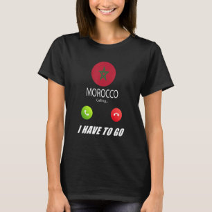 Marokko-Flagge Souvenir Marokko Ruft Ist Anrufend T-Shirt