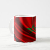 Marokko-Flagge Stoff Kaffeetasse (Vorderseite Links)