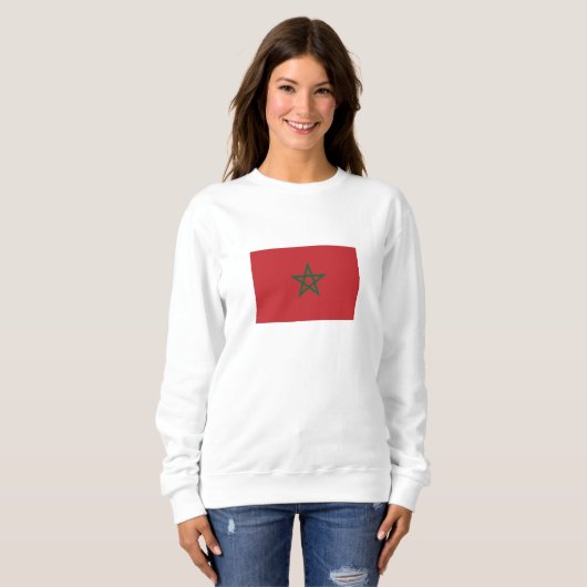 Marokko-Flagge Sweatshirt (Vorne ganz)