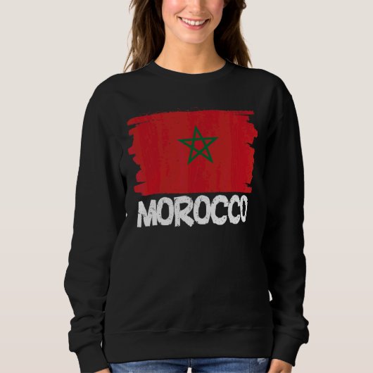 Marokko-Flagge Sweatshirt (Vorderseite)