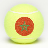 Marokko-Flagge Tennisbälle (Rückseite)