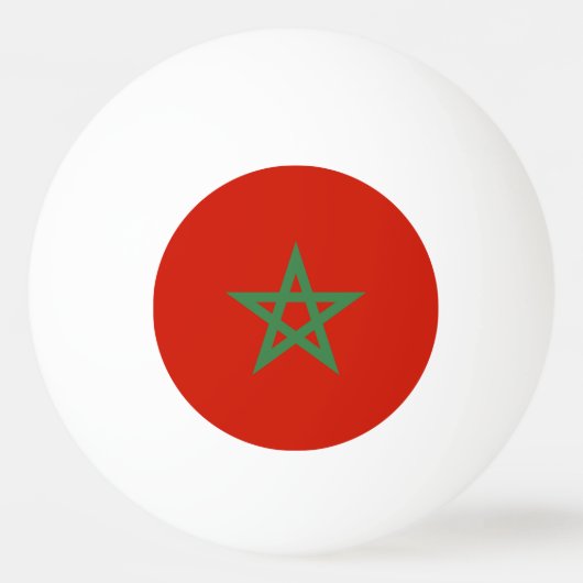 Marokko-Flagge Tischtennisball (Vorderseite)