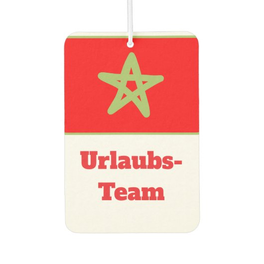 Marokko flagge urlaubs team autolufterfrischer (Vorderseite)