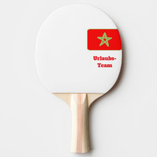 Marokko flagge urlaubs team tischtennis schläger