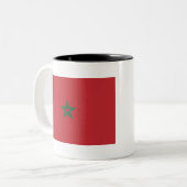Marokko-Flagge Zweifarbige Tasse (Vorderseite Links)